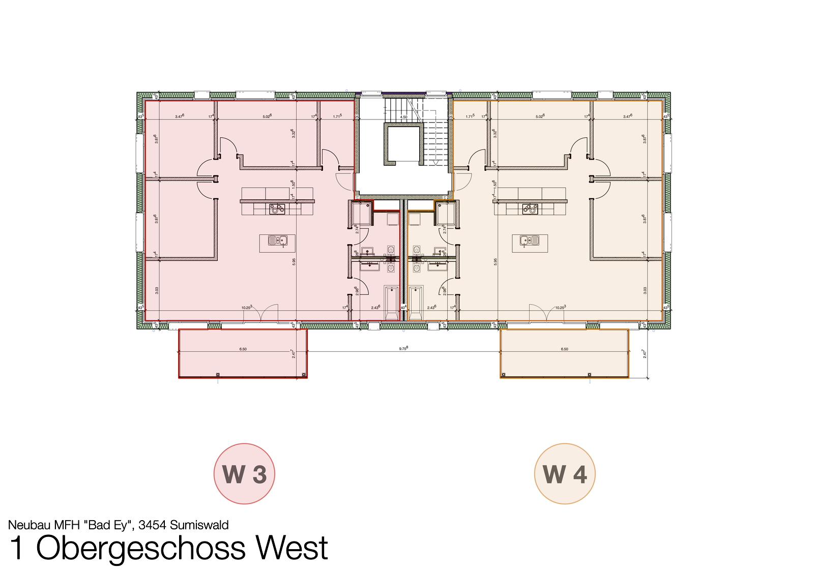 4½ Zimmer Wohnungen im 1. Obergeschoss West (2)