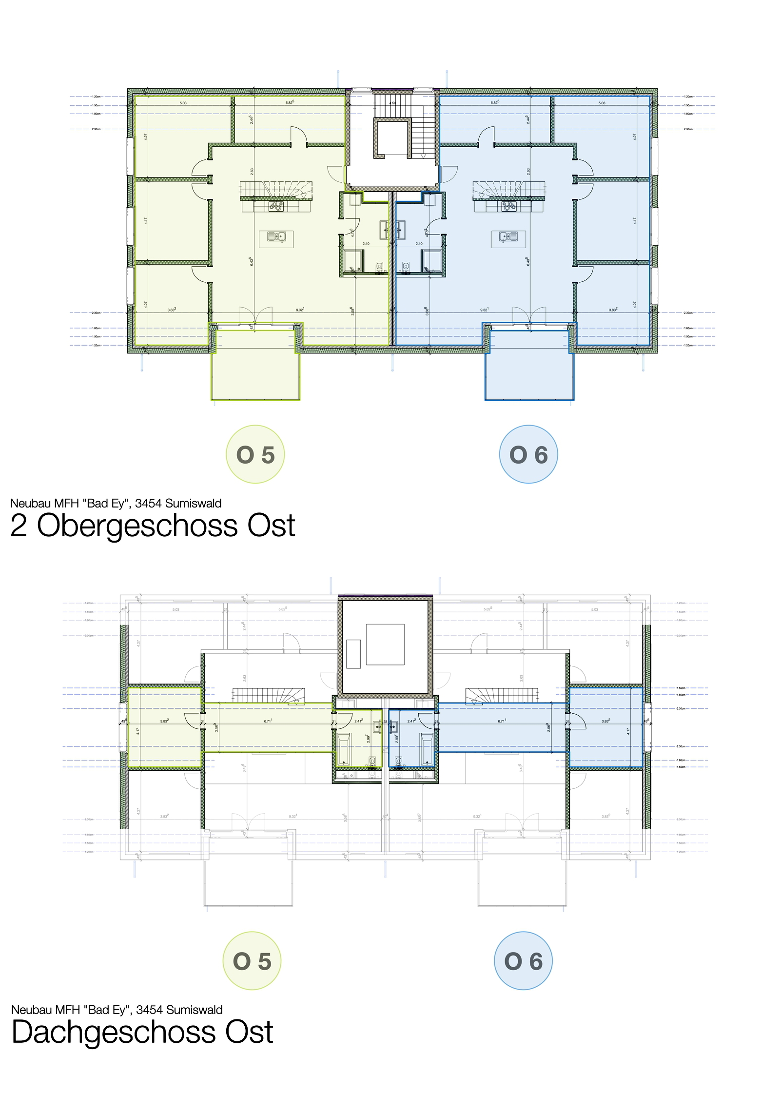 5½ Zimmer Maisonette Wohnungen im 2.Obergeschoss/Dachgeschoss Ost (2)